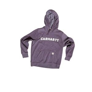 Carhartt Relaxed Fit Pullover Hoodie Purple Heather Size L